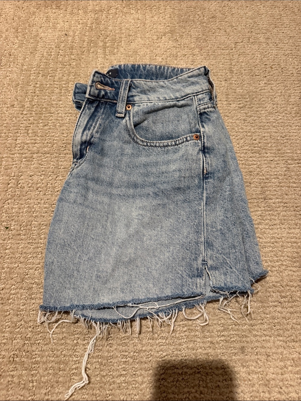Aeropostale Light Blue Distressed Denim Shorts